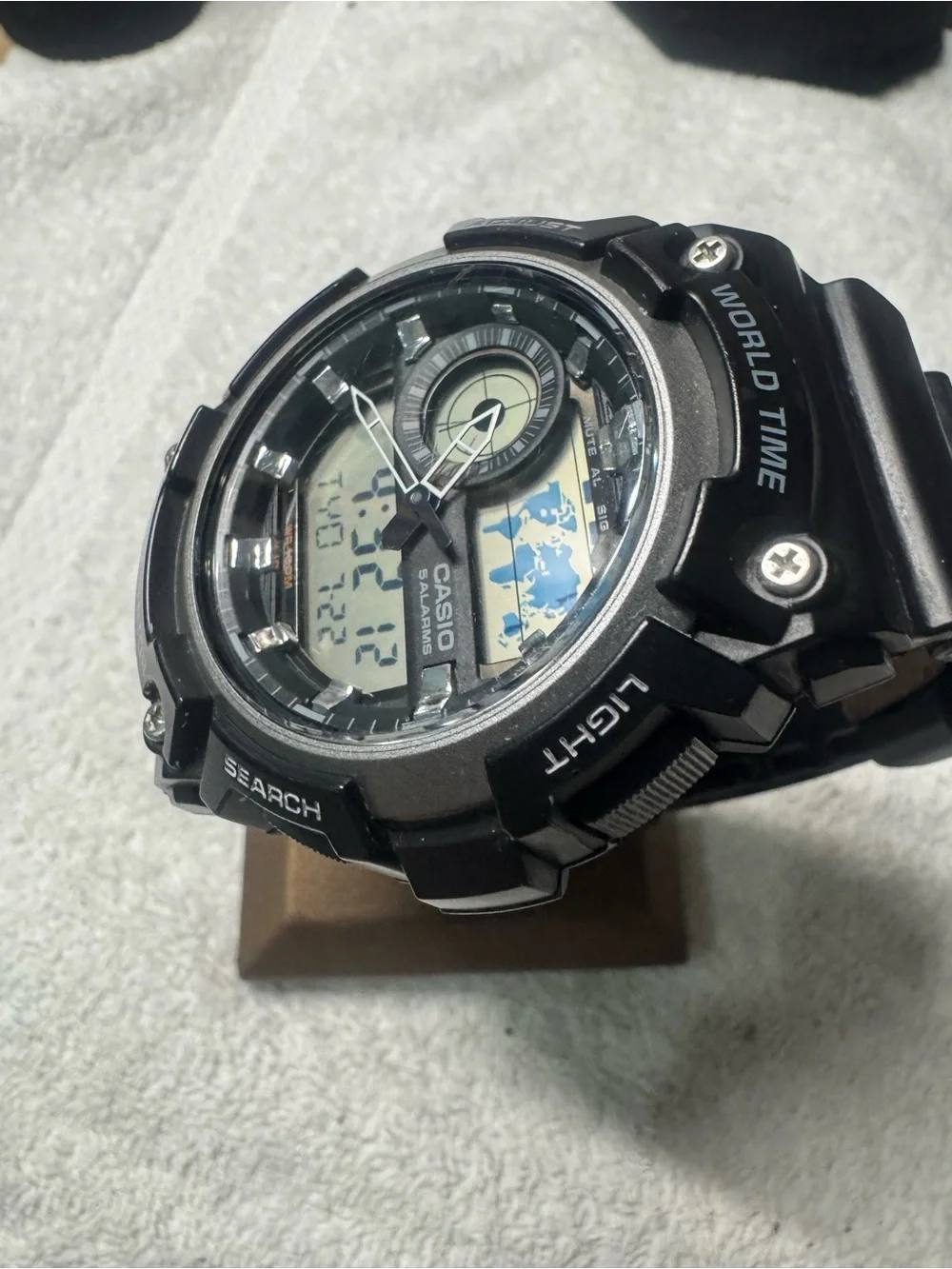Casio Black Digital-Analog World Time Watch